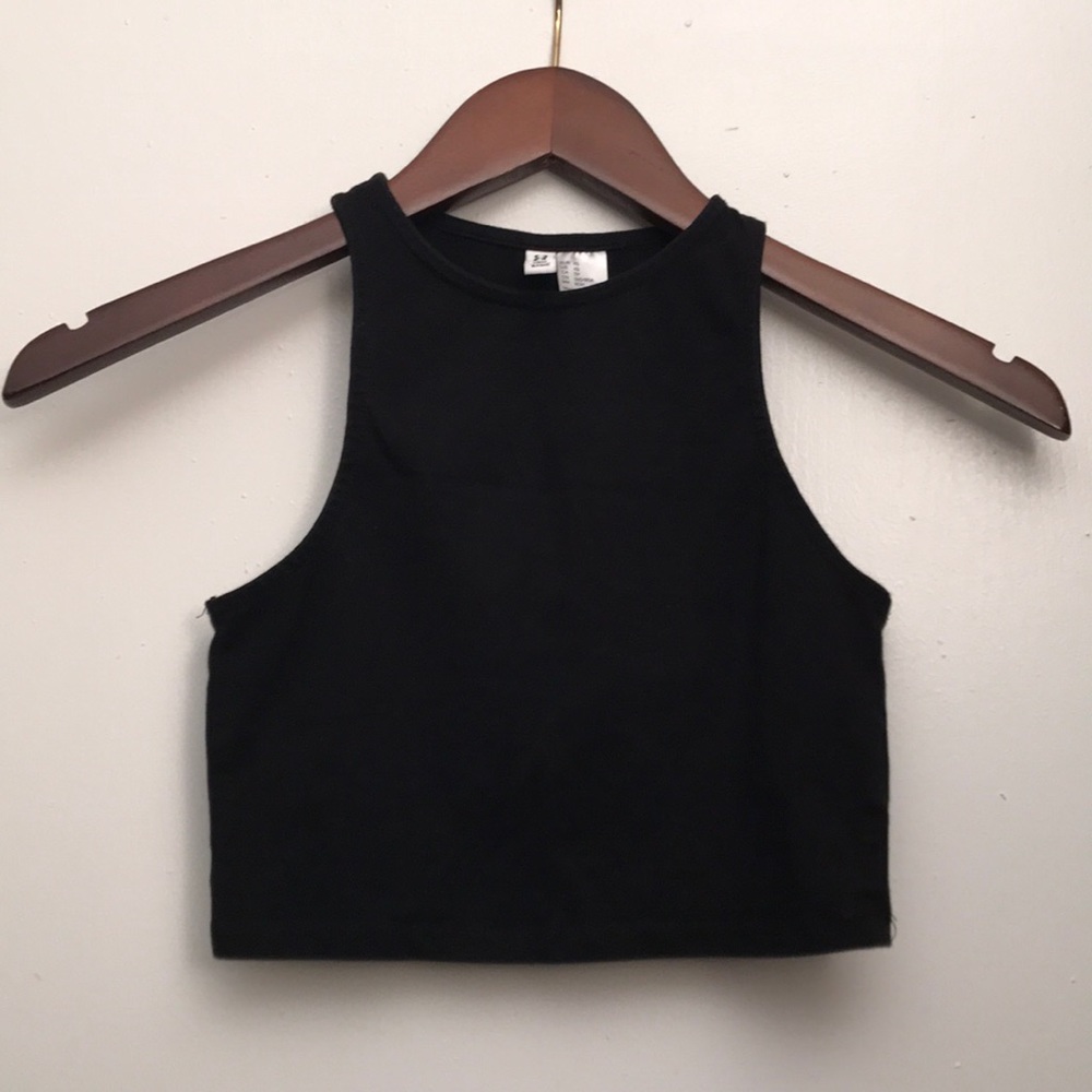 Black Cropped Top Size XS